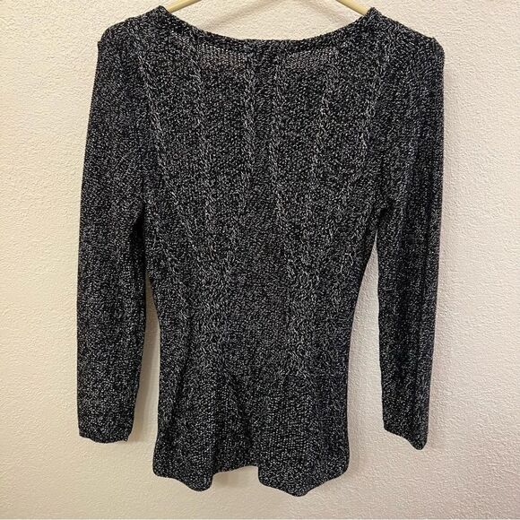 Cupido Long Sleeve Black Metallic Sweater - Picture 4 of 5